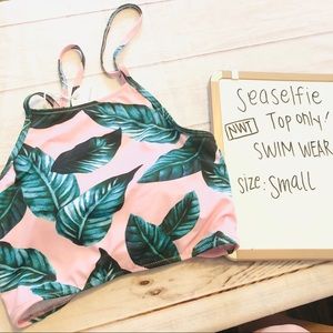 SeaSelfie S Swimtop Tropical Pink NWT